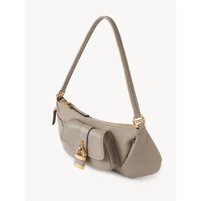 Chloé Chloe The 99 Shoulder Bag In Grained Leather In Gray