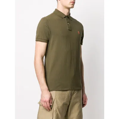 Polo Ralph Lauren Green Polo Shirt With Pony Embroidery On The Front