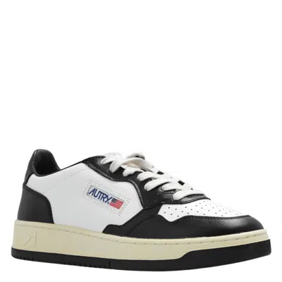 Autry Leather Low-top Sneakers With Contrasting Panels In Multi