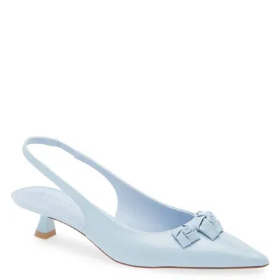 Stuart Weitzman Rosie 35 Leather Slingbacks In Blue