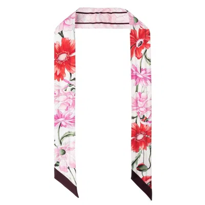 Ferragamo Floral Print Rectangular Scarf In Multicolor