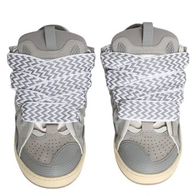 Lanvin Leather Curb Sneakers In Multi