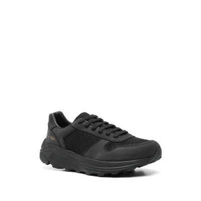 Common Projects Leather Runner Sneakers In Black