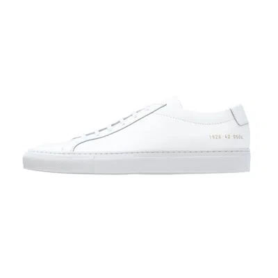 Common Projects Suede Lace-up Achilles Sneakers In White