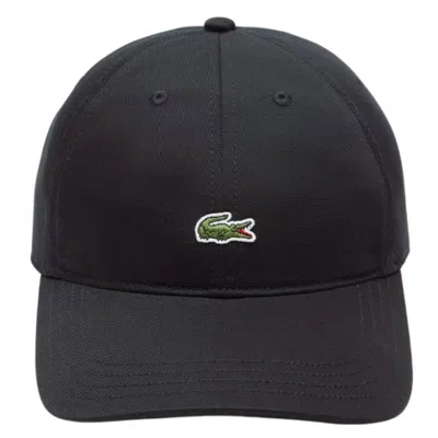 Lacoste Cotton Twill Baseball Cap In Black