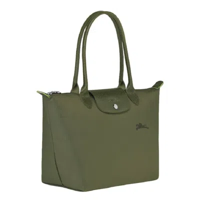Longchamp Le Pliage M Canvas Tote Bag In Green