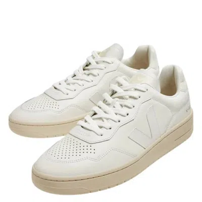 Veja V-90 Organic Leather Sneaker In White