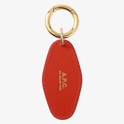 Apc A.p.c. Diamant Keychain In Orange
