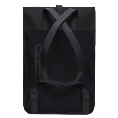 Rains Mini Rectangular Backpack Adjustable Straps In Black