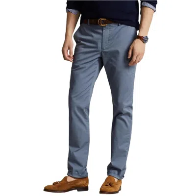Polo Ralph Lauren Stretch Slim Fit Cotton Pants In Blue