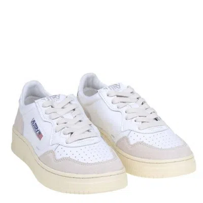 Autry White Leather Medalist Low-top Sneakers In White