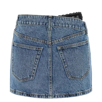 Alexander Wang Vintage Medium Indigo Cotton Skirts In Purple