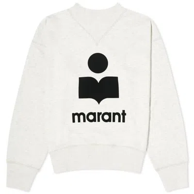 Isabel Marant Étoile Isabel Marent Etoile Moby Flock Logo Sweatshirt In Neutral
