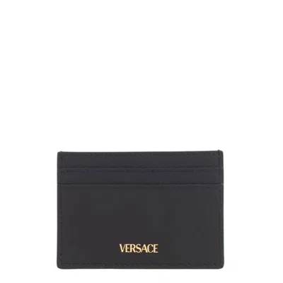 Versace La Medusa Leather Card Case In Multi