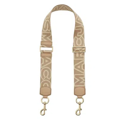 Marc Jacobs The Outline Logo Bag Strap In Neutral