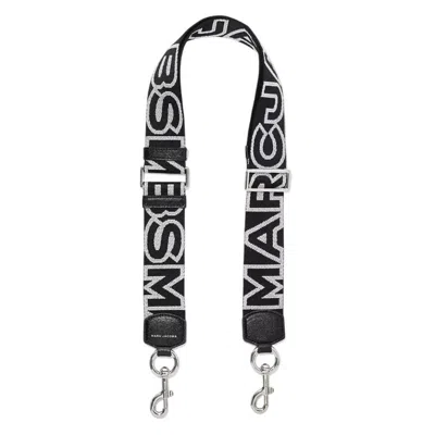 Marc Jacobs The Outline Logo Bag Strap In Black
