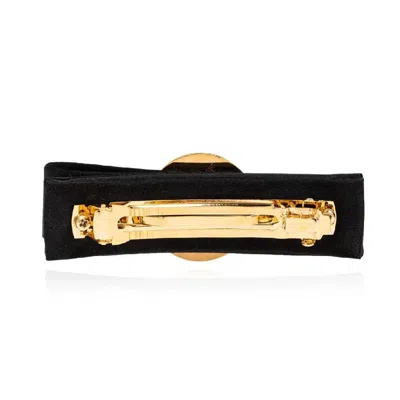 Versace Gianni Ribbon Hair Clip In Black