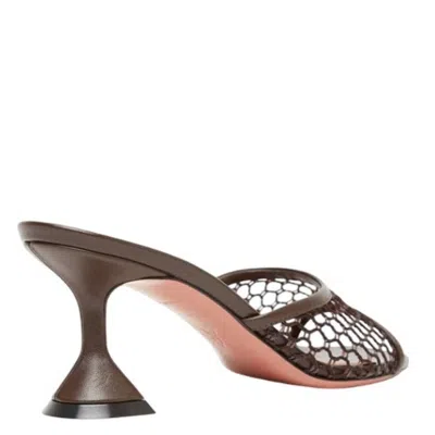 Amina Muaddi Lupita Net 70 Sandals In Brown