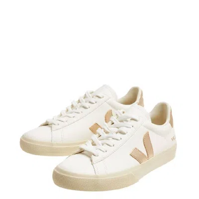 Veja Campo Leather Low-top Sneakers In White