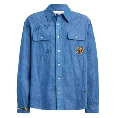 Coach X Observed By Us Chambray Shirt In Blue