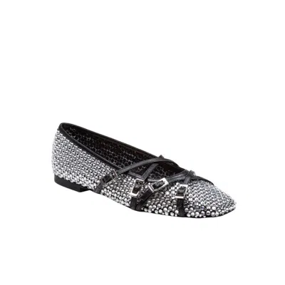 Mach&mach Crystal Buckle Ballerina Shoes In Multi
