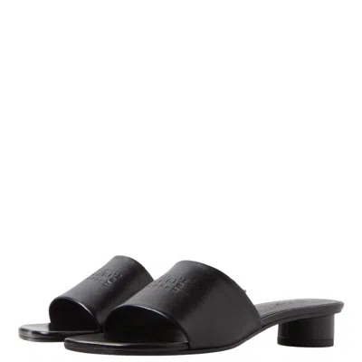 Mm6 Maison Margiela Mm6 By Maison Margiela Numeric Sandal With Engraved Logo Band In Black