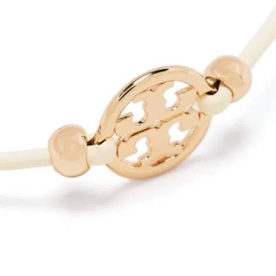 Tory Burch Miller Logo Plaque Slider Bracelet In Gold