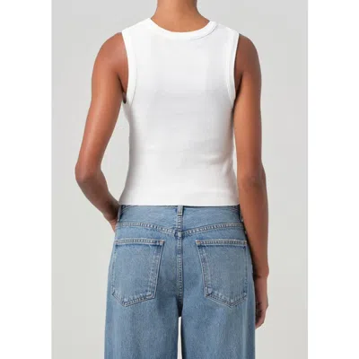 Agolde Shrunken Poppy Tank In White