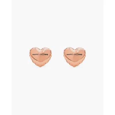 Marc Jacobs Plated Brass Balloon Heart Earrings In Gold