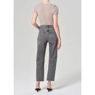 Agolde 90's Pinch Waist Cropped Jeans In Gray