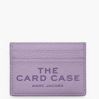 Marc Jacobs Leather Card Case In Purple
