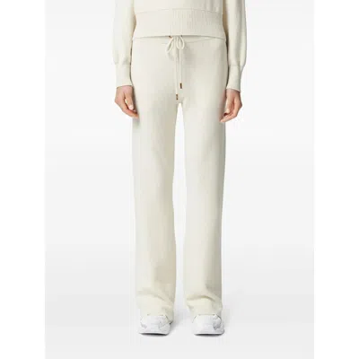 Versace Wool-blend Flared Towel Pants In White