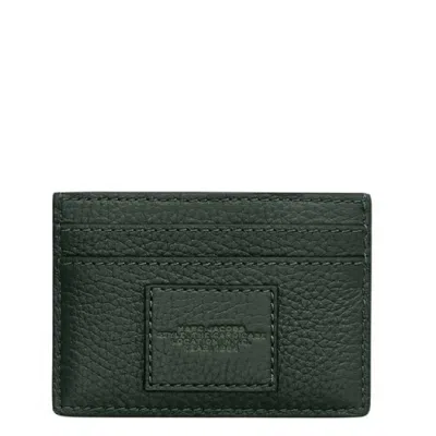 Marc Jacobs Branded Leather Card Case In Green