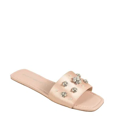 Stuart Weitzman Poppy Flat Slides In Pink