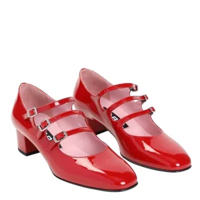 Carel Kina Patent Leather Mary Jane Pumps In Red