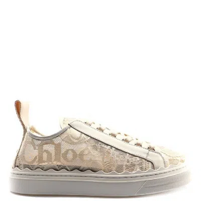 Chloé Chloe Lauren Low Top Lace Up Sneakers In Brown