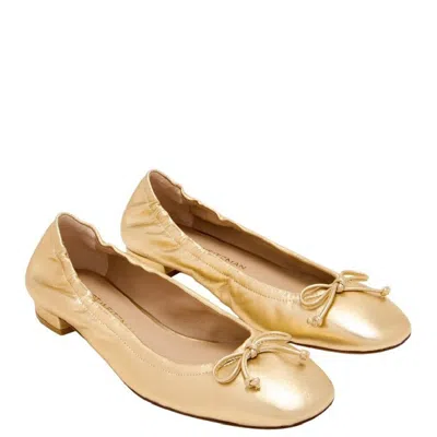 Stuart Weitzman Bria Ballet Flats In Gold