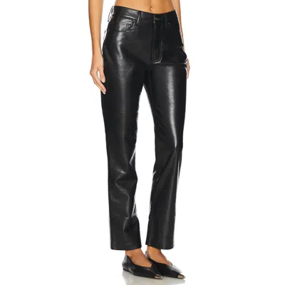 Anine Bing Bruno Faux Leather Pants In Black