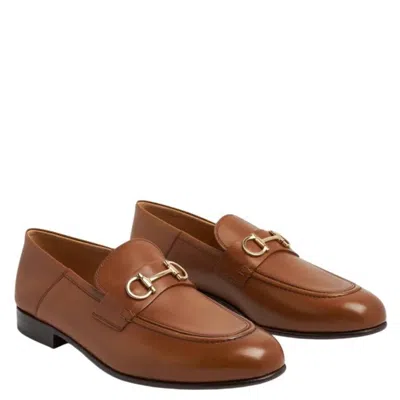 Ferragamo Gancini Collapsible-heel Loafers In Brown