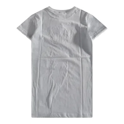 Chloé Chloe Logo Embossed Cotton Dress In White