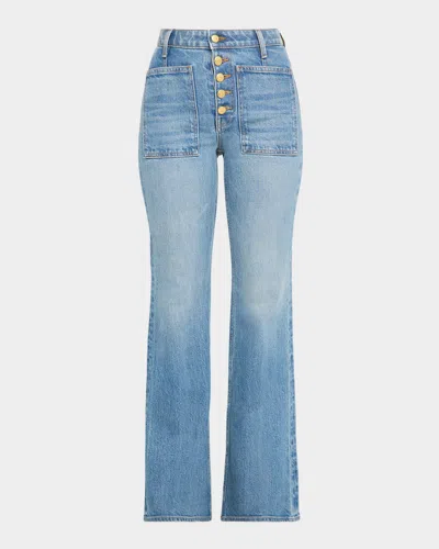 Ulla Johnson The Stretch Lou Kick-flare Jeans In Blue