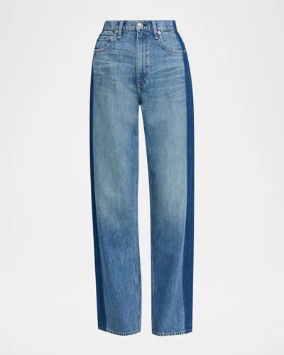 Rag & Bone Womens Balboashdw The Shea Straight-leg Denim Jeans In Blue