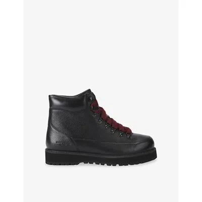 Kurt Geiger Leather Chiltern Hiker Boots In Black