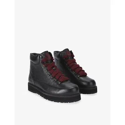 Kurt Geiger Leather Chiltern Hiker Boots In Black