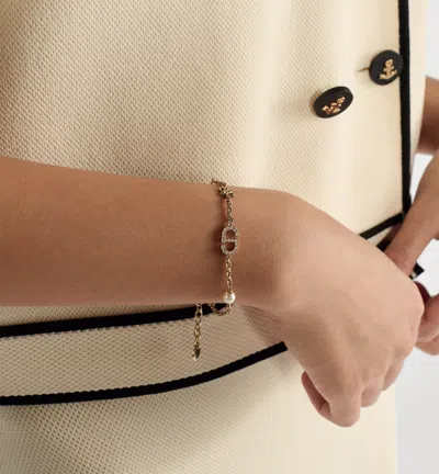 Dior Petit Cd Daisy Bracelet In Gold