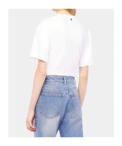 Rabanne Printed Cropped Cotton-blend T-shirt In White