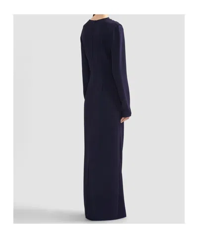 Erdem Crystal-embellished Crepe Gown In Blue