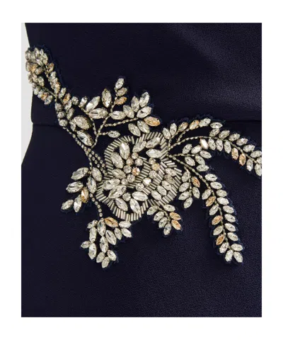 Erdem Crystal-embellished Crepe Gown In Blue