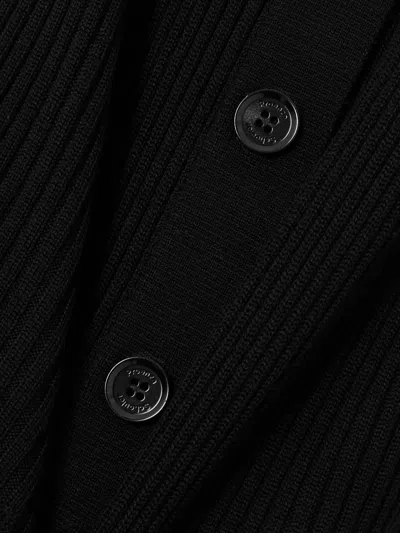 Proenza Schouler Jada Turtleneck Drop-waist Button-front Maxi Dress In Black