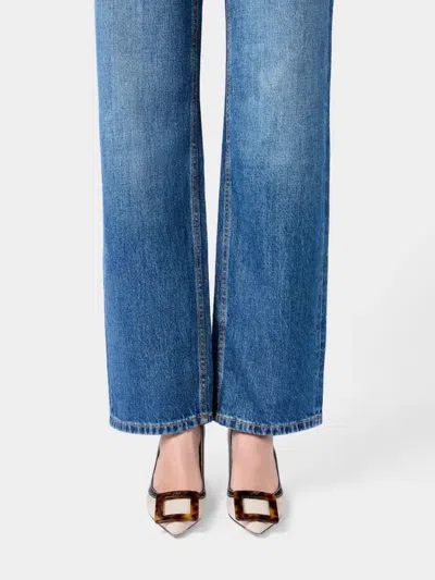 Roger Vivier Viv' In The City Pumps In Canvas In Multi